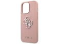 Maska Guess Saffiano Big 4G za iPhone 13 Pro metal pink.
