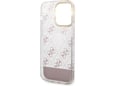 Maska Guess PC/ TPU Peony Glitter Script Logo za iPhone 14 Pro pink