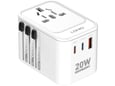 Adapter strujni travel LDNIO Z9 UK/EU/US/AU 1xUSB + 2xUSB-C ports 20W beli