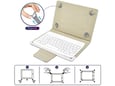 Futrola Leather 10-11 in sa bluetooth tastaturom bela