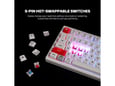 Tastatura mehanicka Gaming Fantech MK918 RGB Atom PRO097 Wireless bela (blue switch)