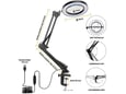 Stona LED lampa sa lupom HQ crna
