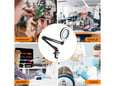 Stona LED lampa sa lupom HQ crna