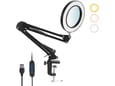 Stona LED lampa sa lupom HQ crna