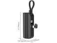 Power Bank Aspor A332 5000 mAh Type-C crni