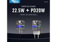Kucni punjac KONFULON Joko C86Q PD 22.5W/ USB 3.0 22.5w sa kablom Type-C na iPhone Lightning beli 1m