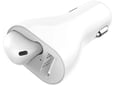 Auto punjac sa Bluetooth slusalicom beli