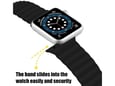Silikonska narukvica za Apple Watch sa magnetom crna 38/ 40/ 41 mm