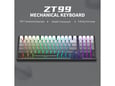 Mehanicka zicna tastatura ZIFRIEND ZT99 sivo crna (sivi switch)