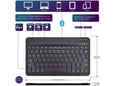 Futrola Leather 10-11 in sa bluetooth tastaturom crna