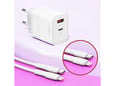 Kucni punjac Moxom MX-HC134 Fast Charge QC 18W PD20W sa kablom Type-C na iPhone Lightning beli