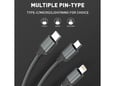 Kabel LDNIO LS442 USB na Type-C sivi 2m