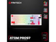 Tastatura mehanicka Gaming Fantech MK918 RGB Atom PRO97 Wireless Mercury bela (Red switch)