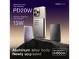 Power Bank Mag Charger 5000mAh PD20W+15W ljubicasti