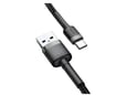 Kabel Baseus cafule HW Quick Charging Type-C 40W 1m sivo crni