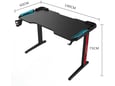 Gaming sto Nanobit NB502 RGB 140cm Midnight Black