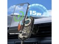 Auto drzac za telefon magnetni za ventilaciju LDNIO sa bezicnim punjenjem 15W MA30 crni X10