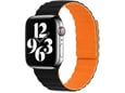 Silikonska narukvica za Apple Watch sa magnetom crno narandzasta 38/ 40/ 41 mm