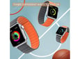 Silikonska narukvica za Apple Watch sa magnetom crno narandzasta 38/ 40/ 41 mm