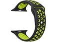 Narukvica za Apple Watch Sport Silicone Strap black green S/ M 38/ 40/ 41 mm