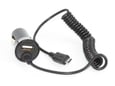 Auto punjac univerzalni 2u1 (Micro usb kabel + USB slot) crni 1A