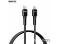 Kabel REMAX Leya RC-C091 Type-C na Type-C 65W PD Fast Charging crni 1m