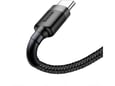 Kabel Baseus cafule Type-C na Type-C 3A sivo crni 1m