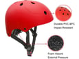 Kaciga za trotinet,rolere,skateboard (M 54-58 cm) crvena