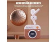 Bluetooth slušalice Airpods Retro camera narandzaste
