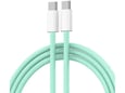 Kabel Braided iPhone PD Type-C na Type-C 20W zeleni 1m