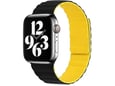 Silikonska narukvica za Apple Watch sa magnetom crno zuta 38/ 40/ 41 mm
