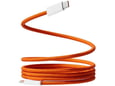 Kabel Braided iPhone PD Type-C na Type-C 60W narandzasti 1m