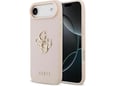 Maska Guess Grained Big 4G & Classic Logo do iPhone Air pink