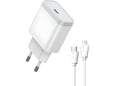 Kućni punjač LDNIO Q122 PPS PD,27W sa kablom Type-C na iPhone lightning kabel beli