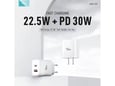 Kucni punjac KONFULON Joko JK87 PD 30W/ USB Q.30W sa kablom USB na iPhone Lightning beli 1m