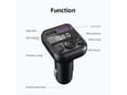 Bluetooth FM LED Transmiter C44 5V/ 3.1A crni