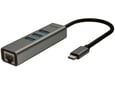 Adapter / HUB Sotako Type-C (1x USB 3.0 + 2x USB 2.0 + RJ45) 0.15 sivi
