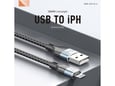 Kabel KONFULON Joko DL40 3A, 120W, USB na iPhone Lightning sivi 1m