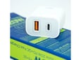 Kucni punjac REMAX RP-U68 USB-A USB-C PD20W + kabel Type-C na lightning beli