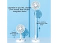 Ventilator sa podesivom visinom i daljinskim upravljacem roze