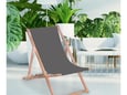 PLATINET vrtni lounge stol PSW, zložljiv, les, siva