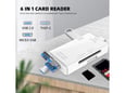 JWD Čitač kartica USB OTG 6u1 beli