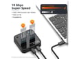 Maiwo Docking station K3016P2 USB-C na 2x M.2 NVMe clone crni