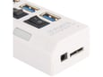 JWD USB hub 7 portova USB 3.0 U37 beli