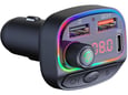 Bluetooth FM transmiter C14 RGB QC3.0 + PD crni