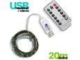 LED novogodišnje lampice 300 kom u boji 20 m sa daljinskim USB