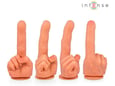 INTENSE FUN Dildo Hubert G-spot Flexible Hand 22,5 Cm