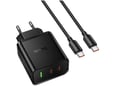 HOCO polnilec s kablom N75, 65 W, PD, GaN, 2x USB-C, USB-A