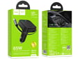 HOCO avtomobilski polnilec NZ18, 65 W, QC, PD, 2x USB-C, 1x USB-A