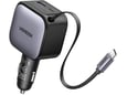 UGREEN avtomobilski polnilec z vgrajenim kablom 55212B, 60 W, PD, QC, 2x USB-C, 1x USB-A